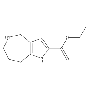 ethyl 1H,4H,5H,6H,7H,8H-pyrrolo[3,2-c]azepine-2-carboxylate结构式