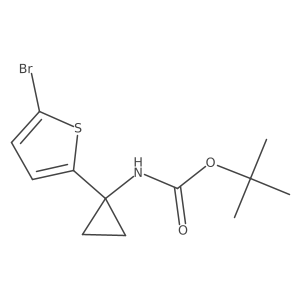 tert-butyl N-[1-(5-bromothiophen-2-yl)cyclopropyl]carbamate Structure