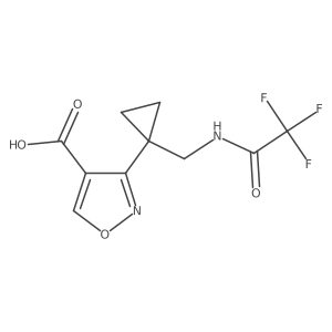 3-{1-[(2,2,2-Trifluoroacetamido)methyl]cyclopropyl}-1,2-oxazole-4-carboxylic acid Structure