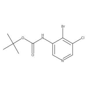 tert-butyl N-(4-bromo-5-chloropyridin-3-yl)carbamate结构式