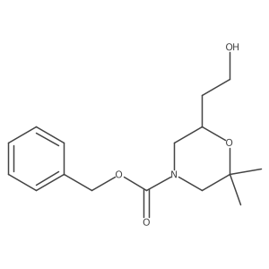 Benzyl 6-(2-hydroxyethyl)-2,2-dimethylmorpholine-4-carboxylate结构式