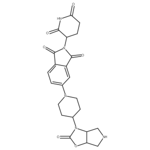 rac-5-{4-[(3aR,6aS)-2-oxo-hexahydro-2H-pyrrolo[3,4-d][1,3]oxazol-3-yl]piperidin-1-yl}-2-(2,6-dioxopiperidin-3-yl)-2,3-dihydro-1H-isoindole-1,3-dione Structure