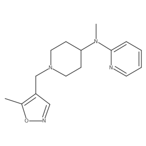 N-methyl-N-{1-[(5-methyl-1,2-oxazol-4-yl)methyl]piperidin-4-yl}pyridin-2-amine结构式
