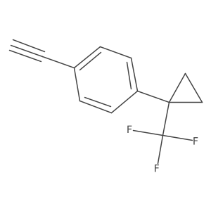 1-Ethynyl-4-[1-(trifluoromethyl)cyclopropyl]benzene Structure