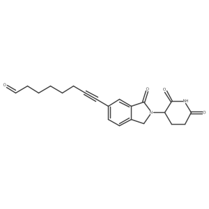 8-[2-(2,6-Dioxo-3-piperidyl)-3-oxo-isoindolin-5-yl]oct-7-ynal结构式