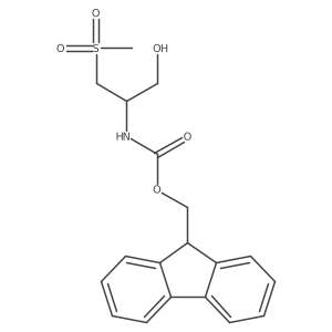 (9H-fluoren-9-yl)methyl N-[(2R)-1-hydroxy-3-methanesulfonylpropan-2-yl]carbamate结构式