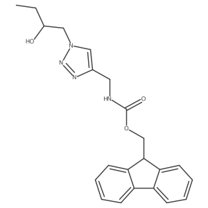 (9H-fluoren-9-yl)methyl N-{[1-(2-hydroxybutyl)-1H-1,2,3-triazol-4-yl]methyl}carbamate结构式