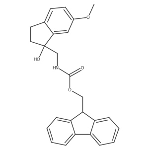 (9H-fluoren-9-yl)methyl N-[(1-hydroxy-6-methoxy-2,3-dihydro-1H-inden-1-yl)methyl]carbamate Structure