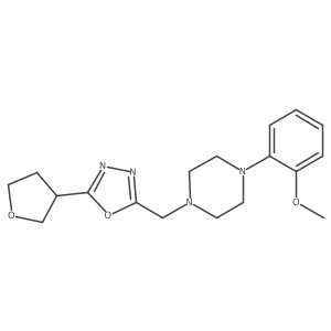 1-(2-Methoxyphenyl)-4-{[5-(oxolan-3-yl)-1,3,4-oxadiazol-2-yl]methyl}piperazine结构式