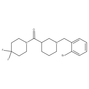 1-{1-[(2-Bromophenyl)methyl]piperidine-3-carbonyl}-4,4-difluoropiperidine结构式