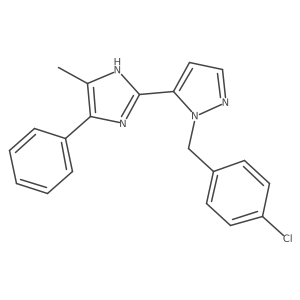 1-(4-Chlorobenzyl)-5-(4-methyl-5-phenyl-1H-imidazol-2-yl)-1H-pyrazole结构式