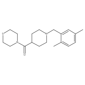 4-{1-[(2,5-Dimethylphenyl)methyl]piperidine-4-carbonyl}thiomorpholine结构式