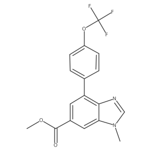 Methyl 1-Methyl-4-[4-(trifluoromethoxy)phenyl]benzimidazole-6-carboxylate结构式