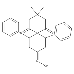 3,3-Dimethyl-7,11-diphenylspiro[5.5]undecane-1,5,9-trione 9-oxime结构式