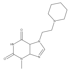 3-Methyl-7-(2-piperidin-1-ylethyl)-4,5-dihydropurine-2,6-dione结构式