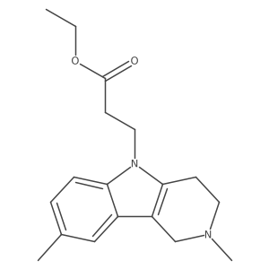 Ethyl 3-(1,2,3,4-tetrahydro-2,8-dimethylpyrido[4,3-b]indol-5-yl)propanoate结构式