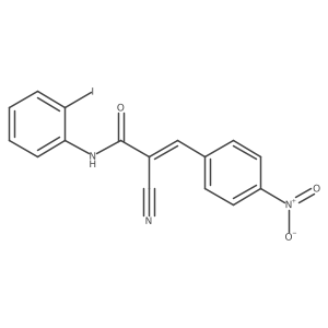 (Z)-2-cyano-N-(2-iodophenyl)-3-(4-nitrophenyl)acrylamide结构式