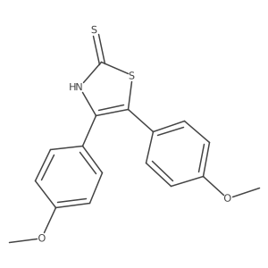 4,5-Bis(4-methoxyphenyl)-2(3H)-thiazolethione Structure