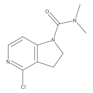 4-chloro-N,N-dimethyl-2,3-dihydro-1H-pyrrolo[3,2-c]pyridine-1-carboxamide结构式