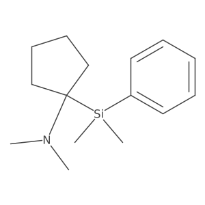 1-[dimethyl(phenyl)silyl]-N,N-dimethylcyclopentan-1-amine结构式