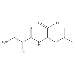 N-(3-Amino-2-hydroxypropanoyl)-L-leucine结构式