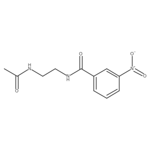 CC(=O)NCCNC(=O)c1cccc([N+](=O)[O-])c1结构式