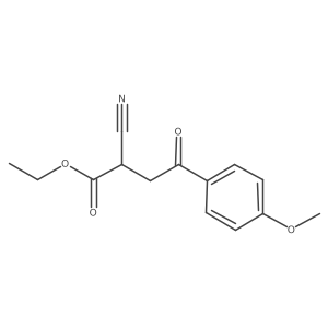 Ethyl 2-cyano-4-(4-methoxyphenyl)-4-oxobutanoate结构式