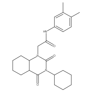 2-(3-cyclohexyl-2,4-dioxo-4a,5,6,7,8,8a-hexahydroquinazolin-1-yl)-N-(3,4-dimethylphenyl)acetamide Structure