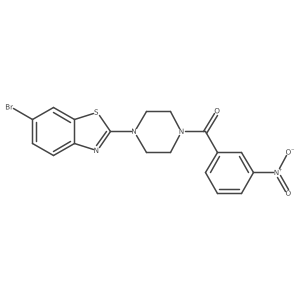 (4-(6-Bromobenzo[d]thiazol-2-yl)piperazin-1-yl)(3-nitrophenyl)methanone Structure