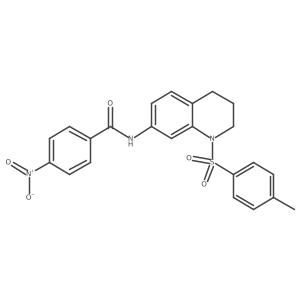4-nitro-N-(1-tosyl-1,2,3,4-tetrahydroquinolin-7-yl)benzamide结构式