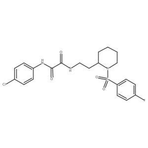 N1-(4-chlorophenyl)-N2-(2-(1-((4-fluorophenyl)sulfonyl)piperidin-2-yl)ethyl)oxalamide结构式