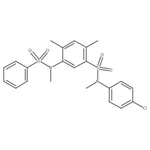 N-(4-chlorophenyl)-N,2,4-trimethyl-5-(N-methylbenzenesulfonamido)benzene-1-sulfonamide结构式