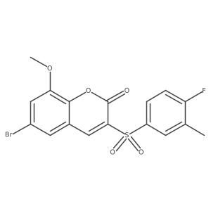 6-bromo-3-((4-fluoro-3-methylphenyl)sulfonyl)-8-methoxy-2H-chromen-2-one结构式