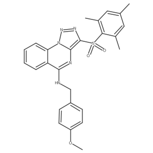 N-(4-methoxybenzyl)-3-[(2,4,6-trimethylphenyl)sulfonyl][1,2,3]triazolo[1,5-a]quinazolin-5-amine Structure