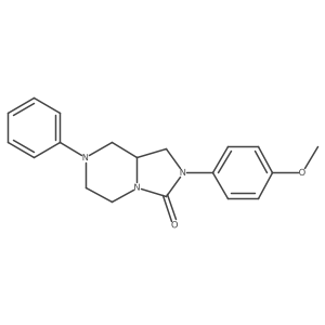 Hexahydro-2-(4-methoxyphenyl)-7-phenylimidazo(1,5-a)pyrazin-3(2H)-one结构式