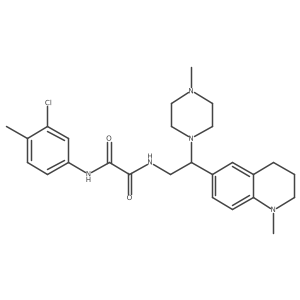 N1-(3-chloro-4-methylphenyl)-N2-(2-(1-methyl-1,2,3,4-tetrahydroquinolin-6-yl)-2-(4-methylpiperazin-1-yl)ethyl)oxalamide结构式
