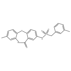 N-(8-methyl-11-oxo-10,11-dihydrodibenzo[b,f][1,4]oxazepin-2-yl)-1-(m-tolyl)methanesulfonamide结构式