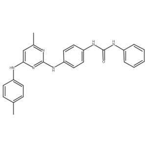 1-(4-((4-Methyl-6-(p-tolylamino)pyrimidin-2-yl)amino)phenyl)-3-phenylurea结构式