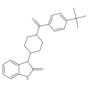 1-(1-(4-(trifluoromethyl)benzoyl)piperidin-4-yl)-1H-benzo[d]imidazol-2(3H)-one结构式