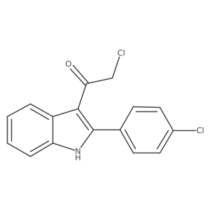 2-chloro-1-[2-(4-chlorophenyl)-1H-indol-3-yl]ethanone结构式