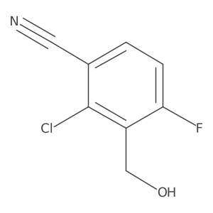 2-Chloro-4-fluoro-3-(hydroxymethyl)benzonitrile结构式