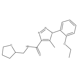1-(2-ethoxyphenyl)-5-methyl-N-(tetrahydrofuran-2-ylmethyl)-1H-1,2,3-triazole-4-carboxamide结构式