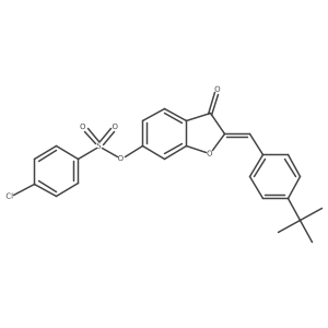 (2Z)-2-(4-tert-butylbenzylidene)-3-oxo-2,3-dihydro-1-benzofuran-6-yl 4-chlorobenzenesulfonate结构式