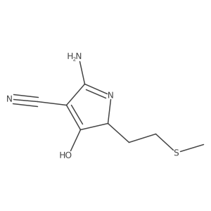 2-amino-5-[2-(methylsulfanyl)ethyl]-4-oxo-4,5-dihydro-1H-pyrrole-3-carbonitrile结构式