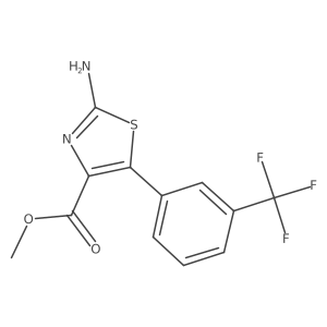 Methyl 2-amino-5-(3-(trifluoromethyl)phenyl)thiazole-4-carboxylate结构式