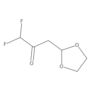 1-(1,3-Dioxolane-2-yl)-3,3-difluoropropane-2-one结构式