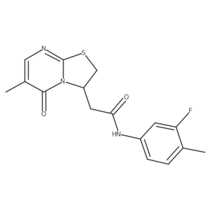 N-(3-fluoro-4-methylphenyl)-2-(6-methyl-5-oxo-3,5-dihydro-2H-thiazolo[3,2-a]pyrimidin-3-yl)acetamide Structure