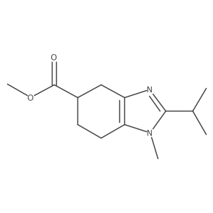 1H-Benzimidazole-5-carboxylic acid, 4,5,6,7-tetrahydro-1-methyl-2-(1-methylethyl)-, methyl ester结构式