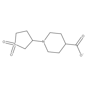 1-(1,1-Dioxidotetrahydrothiophen-3-yl)piperidine-4-carboxylate结构式