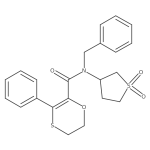 N-benzyl-N-(1,1-dioxidotetrahydrothiophen-3-yl)-3-phenyl-5,6-dihydro-1,4-oxathiine-2-carboxamide Structure